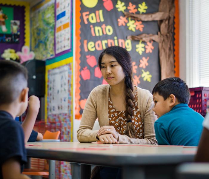 teacher in classroom