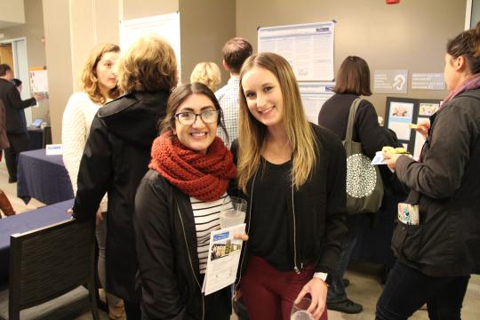 Two students posing 